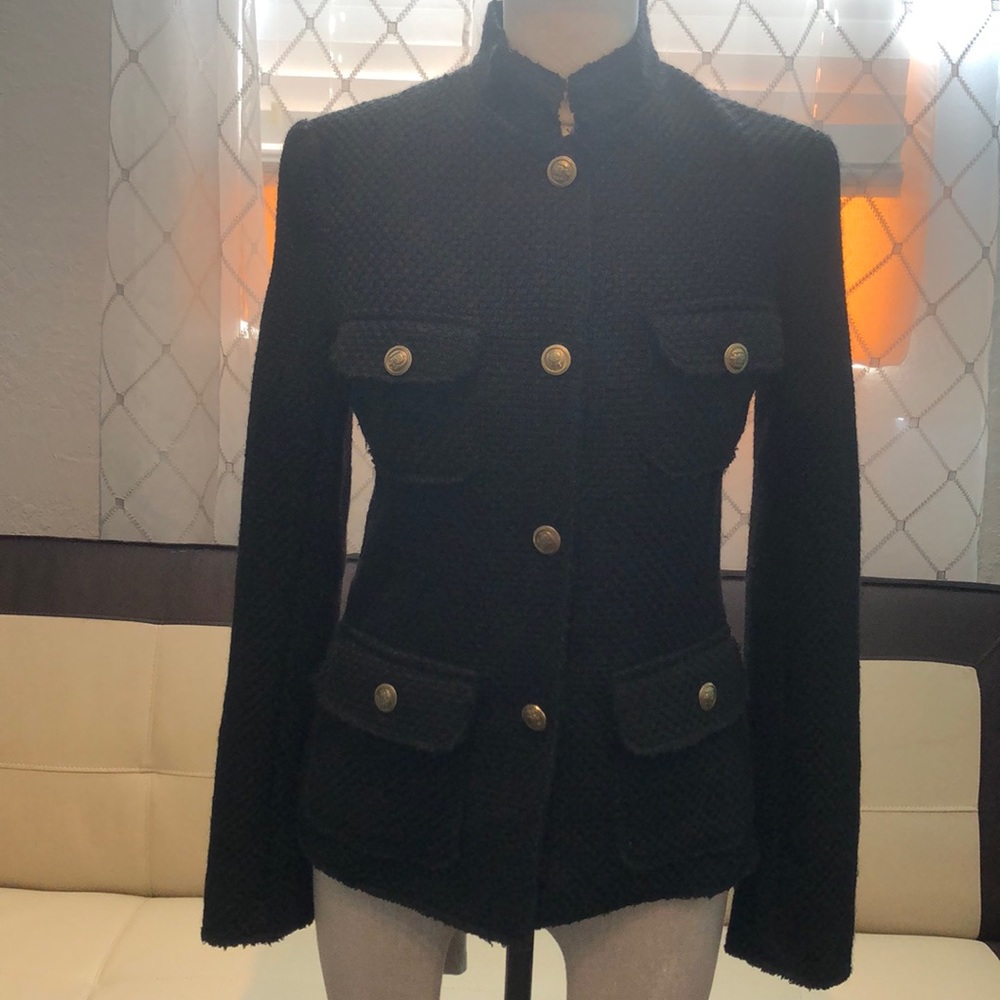 New Max Studio Tweed Black Jacket.Size S